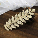 Retro Metal Leaf Hair Clips Bride Women Solid Hairpins Wedding Barrettes