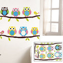 1X Animal Cartoon Owl Tree Vinyl Wall Stickers for Kids Rooms Boys Girl JR