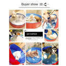 1pc Pet Swimming Pool Foldable Portable Pet Pool Non-slip Bottom for Dogs Blue