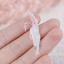 10Pcs Luminous Shrimp Fishing Lure Single Hook Tackle Crank New -3C