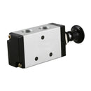 2X(5 Way Pneumatic Air Hand Lever Operated Valve Solenoid Valve Port 1/4 in
