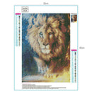 5D DIY Full Drill Diamond Painting Flame Lion Cross Stitch Embroidery Kits