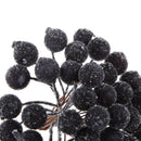 200x Mini Frosted Berry Artificial Holly Christmas Tree Decor 13cm Black