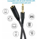 1.5M AUX Male to Male Cable Audio 3.5mm Headphone Stereo Extension Cord Black