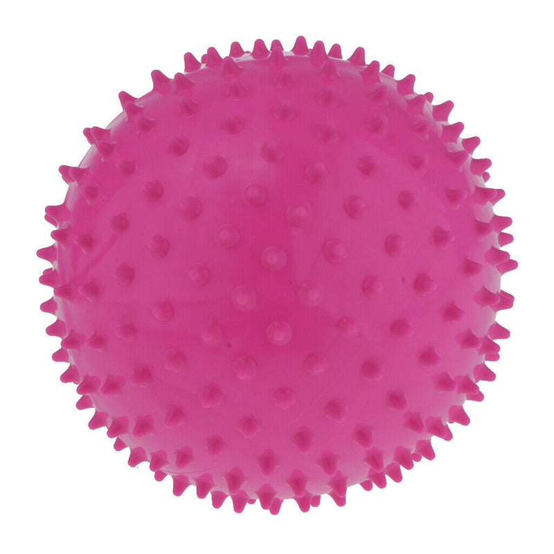 9 Inch Kids Knobby Bouncy Ball, Spiky Sensory Ball For Yoga Massage Sport - Pink
