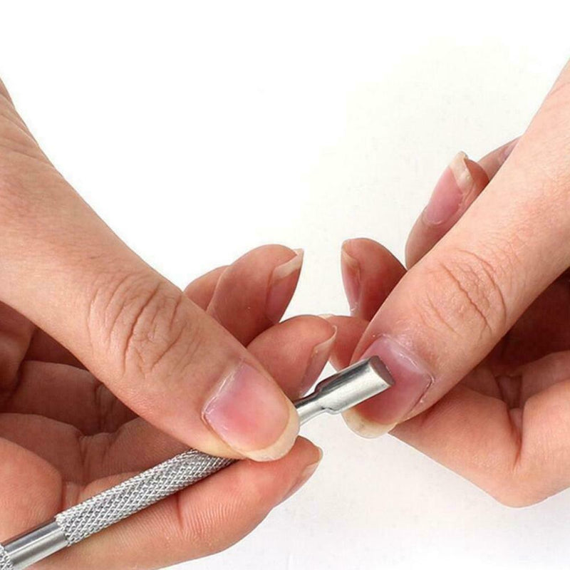 3Pc/set Nail Art Stainless Steel Cuticle Spoon Remover Manicure-Pedicure Pu X9K5