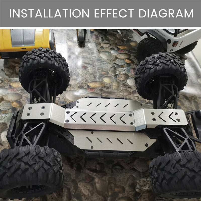 Stainless Steel Chassis Armor Set Axle Protector Plate for 1/10 RC Traxxas