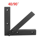 Aluminium Alloy 45 90 Degree Right Angle Ruler CNC Machined Small Size Black