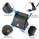 1X(ROCKETEK Usb 2.0 Smart Card Reader Cac Id,Bank Card,Sim Card Cloner Conn