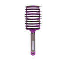 Scalp Massage Bristle Hair Comb Curly Straight Anti Static Hairbrush(Purple