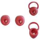 4 Pairs Soft Silicone Gel Ear Covers Eartips Earbuds for Earpieces Red+Black