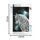DIY 5D Diamond Embroidery Night Wolf Painting Rhinestone Cross Stitch Home  E1P1