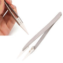 Stainless Steel Ceramic Tipped Tweezers Fine Pointed Tips Heat Resistant Tweezer