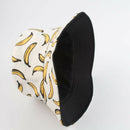 Summer Outdoor Bucket Hat Unisex Summer Bucket Cap Banana Print Fishing Fis