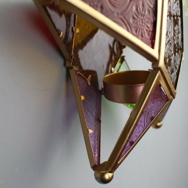 Wall Hanging Tealight Candle Holder Star Lantern for Wedding Holiday Decor