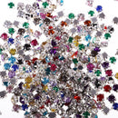 300x Colorful Crystal Loose Beads Faceted Beads for Sewing on Clothes 4mm