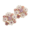 5pcs Flower Rhinestone Shank Buttons Clothes Sewing Accessories DIY 23mm