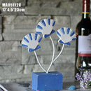 Handcrafted Wooden Nautical Shells Ornament Home Office Desktop Decor Navy