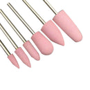 6Pcs/Set Rubber Silicon Nail Drill Milling Cutter For Manicure Bit Flexible