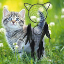 Cute Cat Shape Dream Catcher Handmade Dream Catcher Kit Girl's Gift Wall Ha X4O4