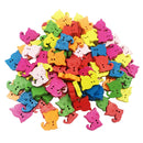 100Pcs Cute Wooden 2-Holes Sewing Buttons Cartoon Cat Crafts Scrapbooking