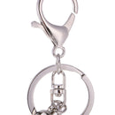 Diamante Animal Eye Pendant Metal Keyring Bag Decoration Size 1--9.5x6.5x1cm