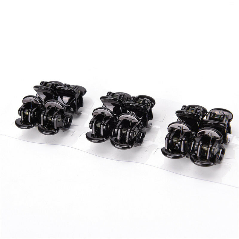 Fashion Women Girls 12pcs Black Plastic Mini Hairpin 6 Claws Hair Clip Clamp  Gn