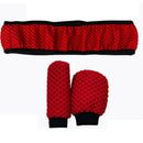 3Pcs/Sets Breathable Soft Car Steering Wheel Cover Hand Brake Stop Lever -OZ