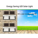 2pcs Waterproof 4 LED Solar Power Wall Lamps Garden Yard Fence Path Night Lights