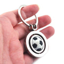 Rotating Football Soccer Keychain Keyring Key Chain Ring Key Fob Ball Gift