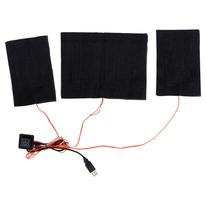 Carbon Fiber Outdoor Camping Electric USB Charging Heating Pads Running Travel
