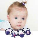 20pcs Cartoon Cute Elastic Hair Bands Kids Girls Rubber Bands (Navy Blue) A