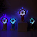 Handheld Electric Mini Portable Outdoor Fan Foldable Handle Desktop Cartoon