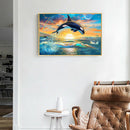 Dolphin 5D DIY Full Square Drill Diamond Painting Cross Stitch Kit (KF165) A