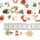 26Pcs/Set Enamel Mixed Style Christmas Series Charms Pendant DIY Jewelry Mak Gw