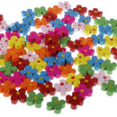 100x Wooden Plum Blossom Flower Beads for Jewelry Making Kids Beading Craft
