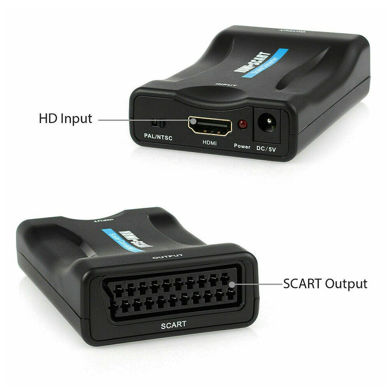 1080P SCART to HDMI Video Audio Upscale Converter HD Receiver TV (US) A