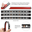 4PCS 9LED 7 Colors RGB LED Knight Rider Strip Light Bar Wireless Remote  TTG