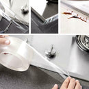 Waterproof Self-adhesive Transparent Kitchen Bathroom Tape (0.8mm*30mm*10m) A