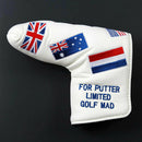 Flag Pattern Parts Decorative Golf Protective PU Leather Putter Head Cover