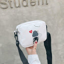 Cartoon Printing Square Shoulder Handbags Women PU Leather Crossbody Bag (6