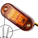 5PCS Amber 2 LED Light Oval Clearance Trailer Car Truck Side Marker Tai gsd KAH