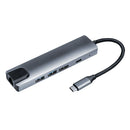USB/Type C Hub 5 in 1 to HDMI Adapter with 2 USB 3.0 Ports,Rj45 Lan Adapter PD