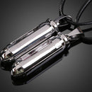 Pair of Couple Bullet Sand Clock Pendant Necklace Boy Girl Jewelry       A