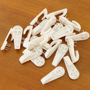 White Plastic Decorative Wall Hook Rack Coat Hat Hanging Rack for Bathroom
