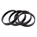 Set of 4 Plastic Spacer Wheel Hub Centric Spigot Rings 57.1-66.6 For Skoda Black