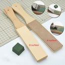 Dual Sided Leather Blade Strop Tool Razor Sharpener Polishing Compounds Set Kits