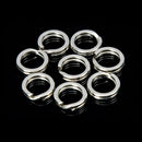50PCS Fishing Solid Stainless SteelConnector Snap Split Tackle Lure SH Ring G8K0
