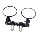 2PACKS BLACK 7/8" REARVIEW MIRROR END UNIVERSAL FOR MOTORCYCLE ADJUSTABLE/