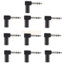 10x6.35mm to 3.5mm 1/8" Male Mono Jack 90 Degree Audio Connector Adapter
